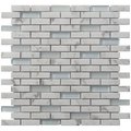 Intrend Tile 065 x 2 in Carrara Stone Tranquility Linear Mosaic Blend NS020D